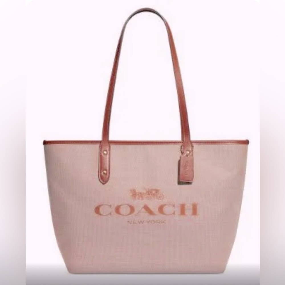 COPY - Excl Whsl Coach Jacquard City Zip Tote